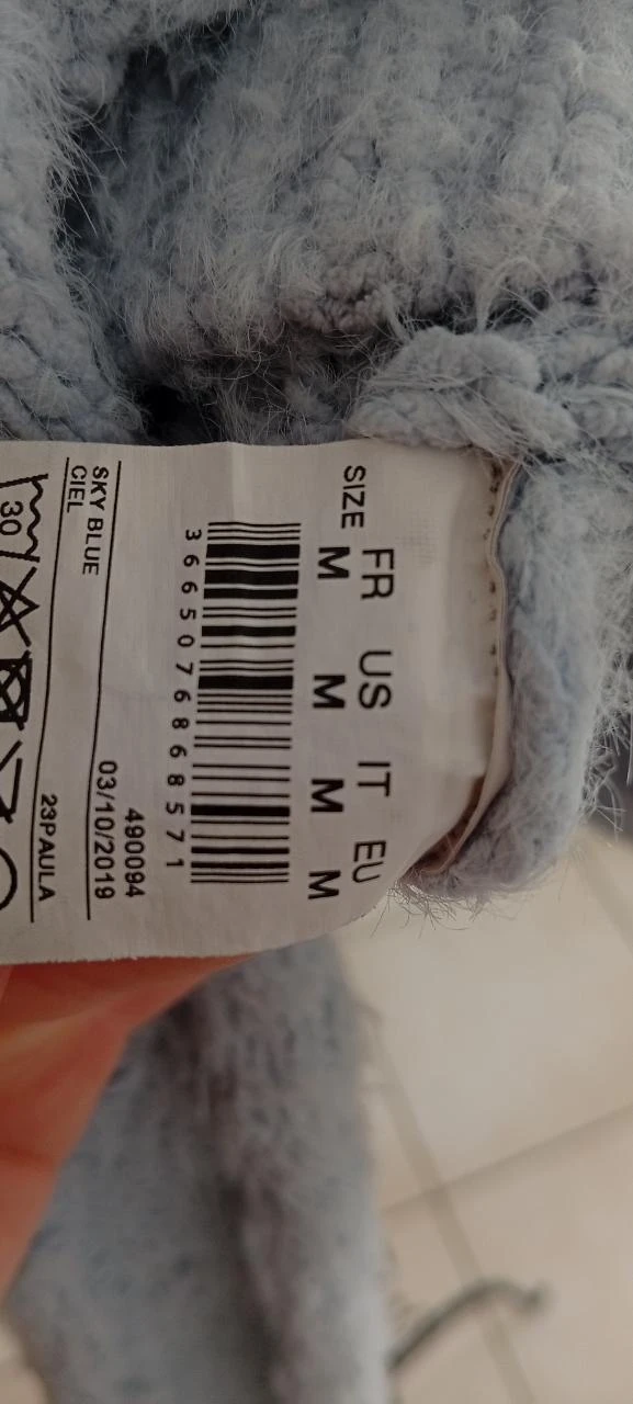 Jennyfer gedraaid gebreide trui - Hemelsblauw - Maat M - Redelijke staat – photo 12